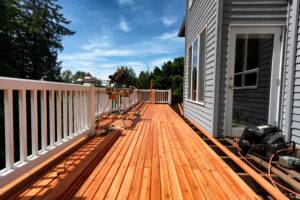 Complete Home Outdoor Deck Remodel With New Red Cedar Wooden Boa